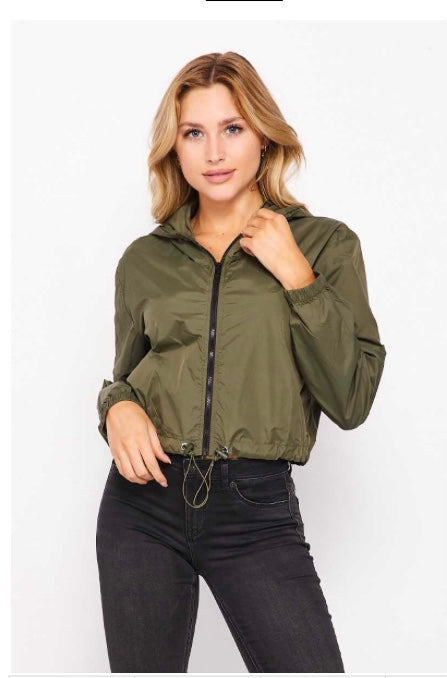 Zip Up Hooded windbreaker